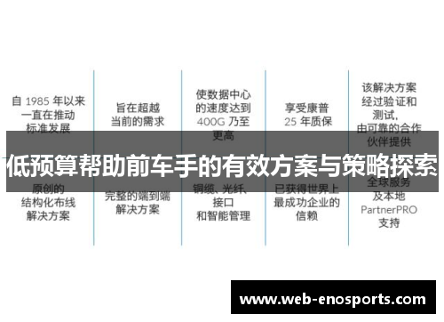 低预算帮助前车手的有效方案与策略探索